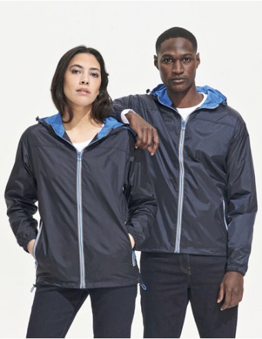 SOL-01171-Unisex Lined Windbreaker Skate Jacket